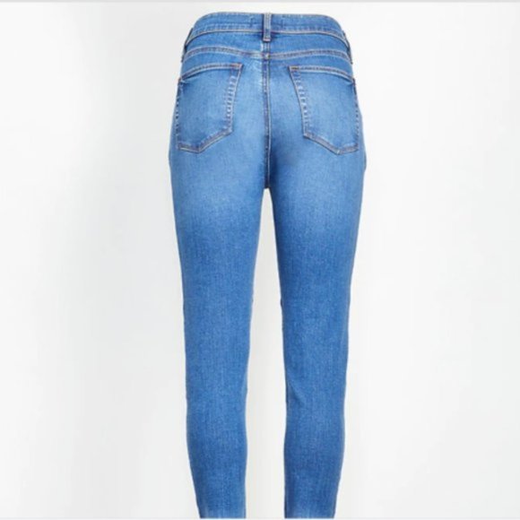 LOFT | Petite Curvy Tie Dye Skinny Crop Jeans - Picture 4 of 9